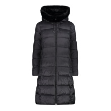 CMP Wintermantel Coat Fix Hood (Glanzeffekt, warm) schwarz Damen